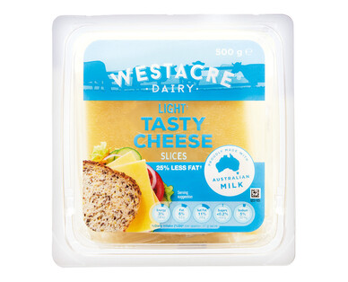 Westacre Dairy Light Tasty Cheese Slices 500g