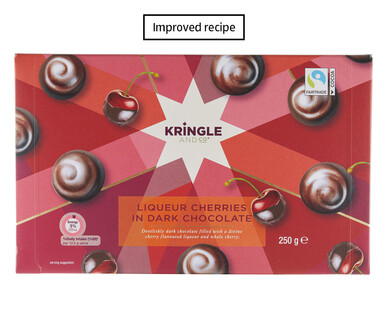 Kringle &amp; Co Liqueur Cherries in Dark Chocolate 250g