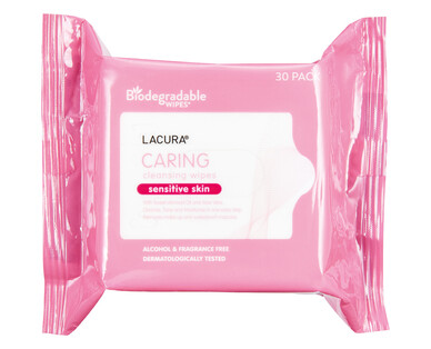 Lacura Caring Cleansing Wipes 30pk