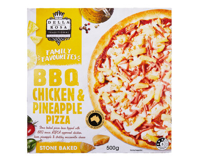 Della Rosa Stone Baked BBQ Chicken &amp; Pineapple Pizza 500g