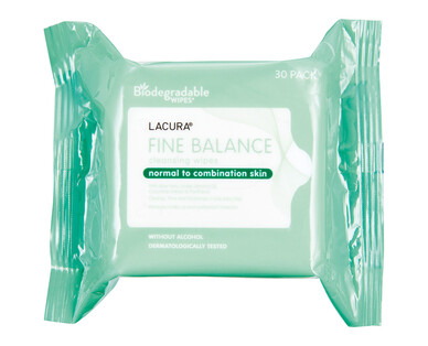 Lacura Fine Balance Cleansing Wipes 30pk