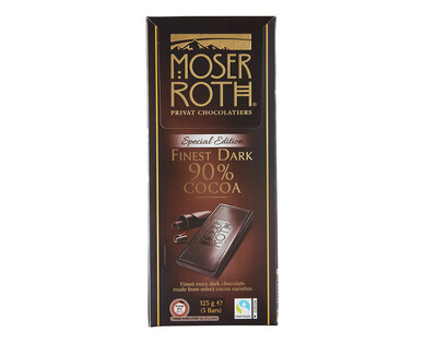 Moser Roth Dark 90% Chocolate Block 125g