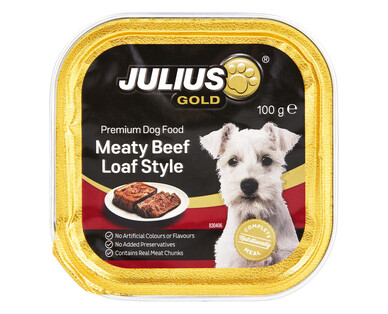 Julius Gold Premium Dog Food Meaty Beef Loaf Style 100g