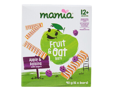 Mamia® Fruit &amp; Oat Bars 90g - Apple &amp; Raisin with Yogurt 12+ Months