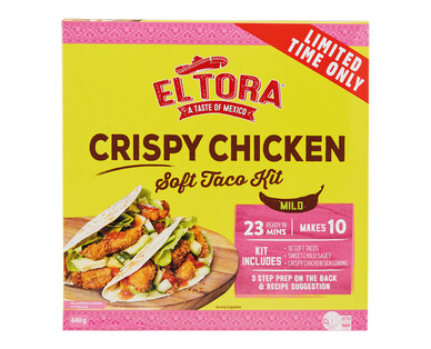 El Tora Soft Taco Kit Crispy Chicken 10pk/440g