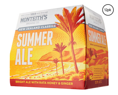 Monteith’s Summer Ale 12 x 330ml