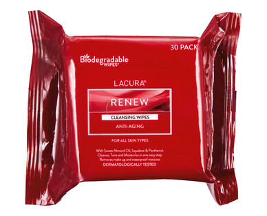 Lacura Renew Cleansing Wipes 30pk
