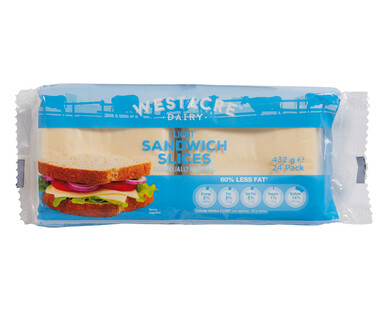 Westacre Dairy Light Wrapped Cheese Slices 432g