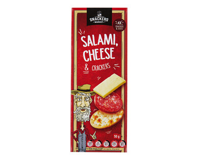 Snackers Market Salami, Cheese and Crackers 50g