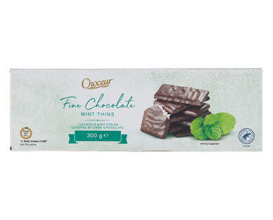 Choceur Fine Dark Chocolate Mint Thins 300g