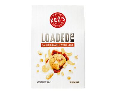 Kez’s Kitchen Salted Caramel White Chocolate Loaded Bites 100g