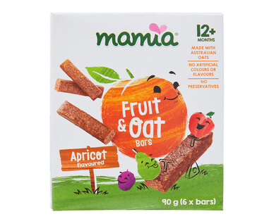 Mamia® Fruit &amp; Oat Bars 90g - Apricot 12+ Months
