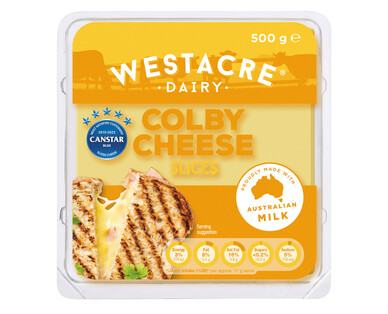 Westacre Dairy Colby Cheese Slices 500g