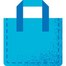 blue reusable bag