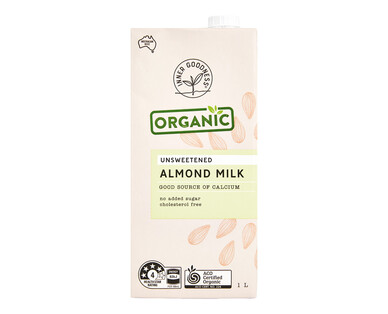 Inner Goodness Unsweetened Almond Milk Organic 1L