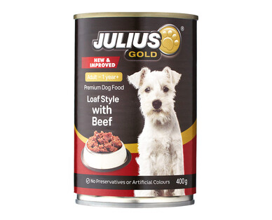 Julius Gold Loaf Style Dog Food 400g - Assorted Varieties