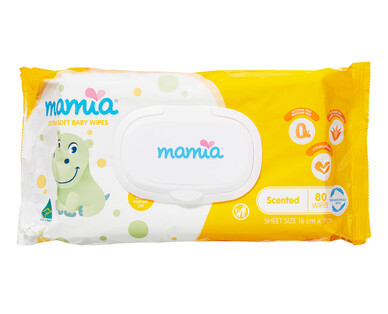 Mamia Baby Wipes 80pk Scented