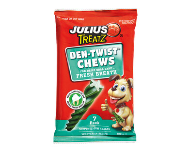 Julius Treatz Den-Twist Chews Fresh Breath 7pk