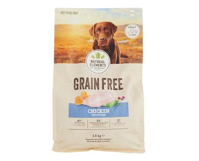 Natural Elements Pet Nutrition Grain Free Dry Dog Food Chicken 2.5kg