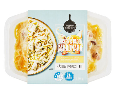 World Kitchen Carbonara with Chicken and Bacon 350g