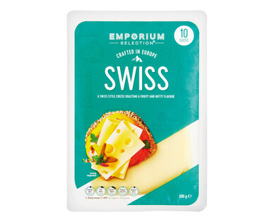 Emporium Selection Swiss Cheese Slices 200g