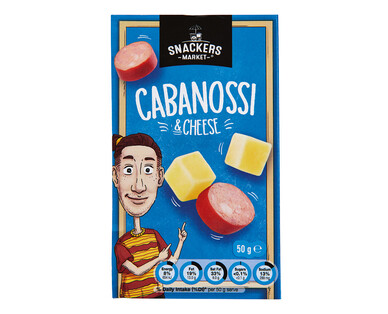 Snackers Market Cheese and Cabanossi 50g