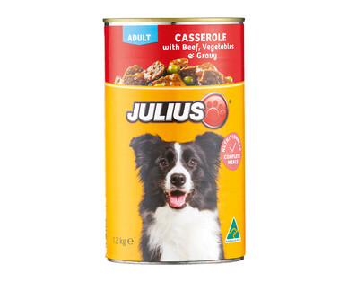 Julius Dog Food Casserole with Beef, Vegetables and Gravy 1.2kg