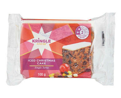 Iced Christmas Cake Slice 100g