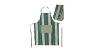 2pk Double Oven Glove and Apron Set