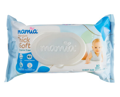 Mamia® Baby Wipes Embossed Fragrance Free 80pk