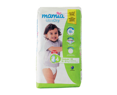 MAMIA® Unisex Toddler Nappies 10kg-15kg 50pk