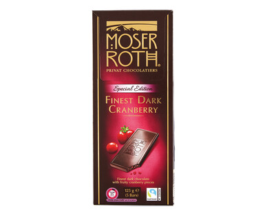Moser Roth Dark Cranberry Chocolate Block 125g