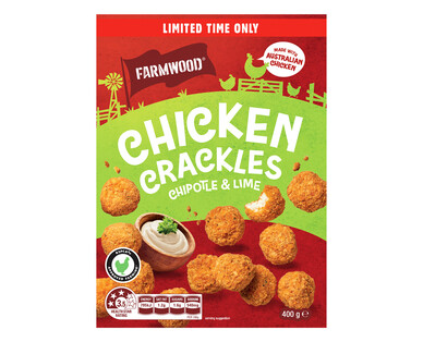 Farmwood Chipotle &amp; Lime Chicken Crackles 400g