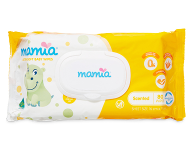 Mamia® Baby Wipes Scented 80pk