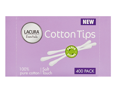 LACURA® Essential Cotton Tips 400 Pack