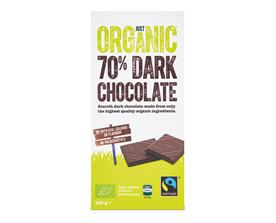 Just Organic Dark Chocolate 100g