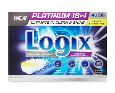 Logix Platinum Dishwashing Tablets 40pk