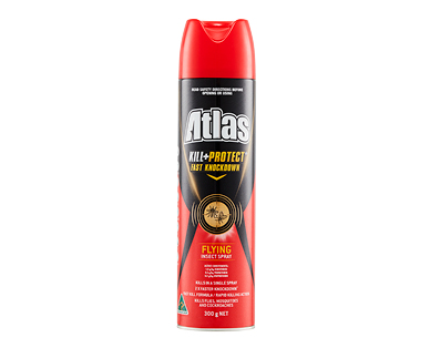 Atlas Kill &amp; Protect Fast Knockdown Flying Insect Spray 300g