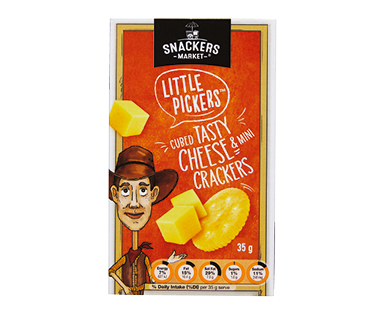 Snackers Market Cheese &amp; Mini Crackers 35g