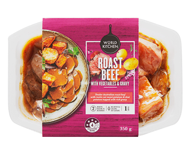 World Kitchen Roast Beef with Vegetables &amp; Gravy 350g