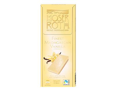 Moser Roth Madagascan Vanilla Chocolate Block 125g