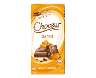 Choceur Caramel Filled Milk Chocolate Block 200g