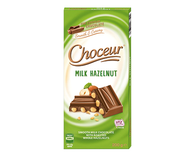 Choceur Milk Hazelnut Chocolate Block 200g