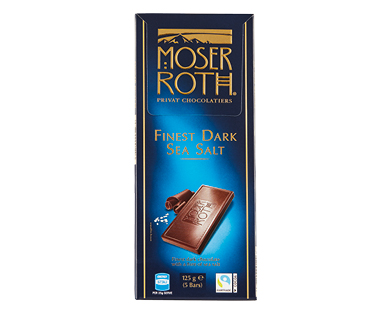 Moser Roth Dark Sea Salt Chocolate Block 125g