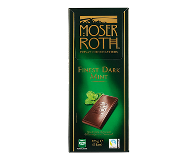 Moser Roth Dark Mint Chocolate Block 125g