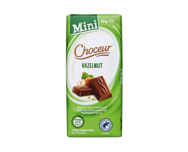 Choceur Hazelnut Mini Chocolate Bars 5 x 40g