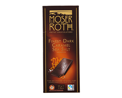 Moser Roth Dark Sea Salt Caramel Chocolate Block 125g