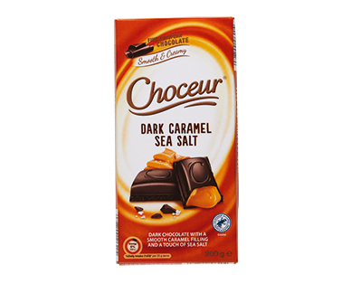 Choceur Dark Caramel Sea Salt Chocolate Block 200g
