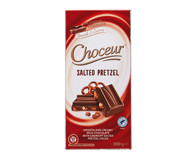 Choceur Salted Pretzel Chocolate Block 200g