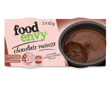 Food Envy Chocolate Mousse 2 x 62g